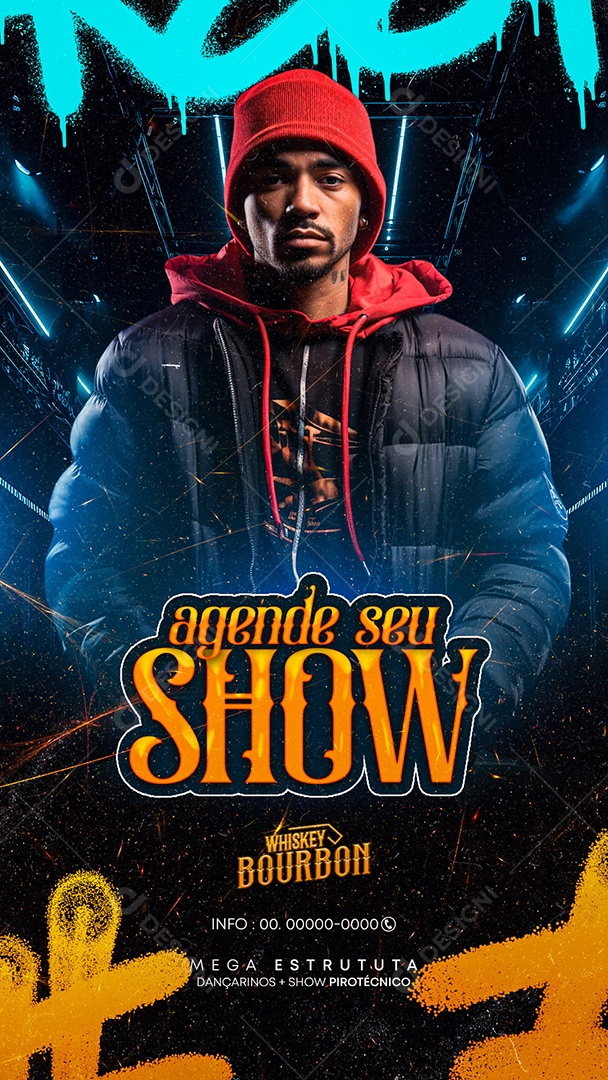 Story Flyer Agende seu Show Agenda Social Media PSD Editável