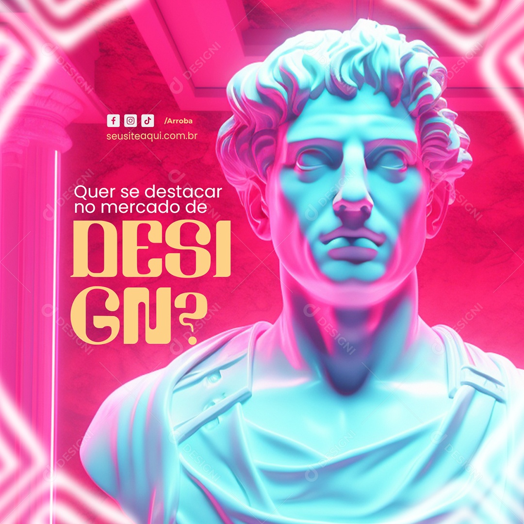 Marketing Digital Quer se destacar no mercado de Design Social Media PSD Editável