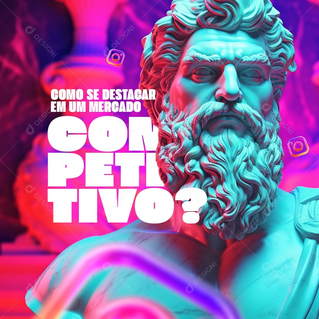 Marketing Digital Como se Destacar em um Mercado Competitivo Social Media PSD Editável