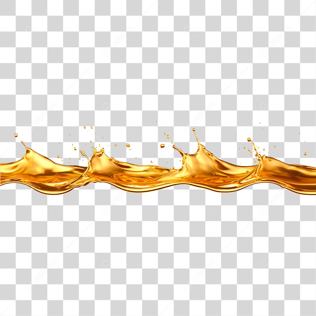 Líquido Viscoso de Cor Amarelada PNG Transparente