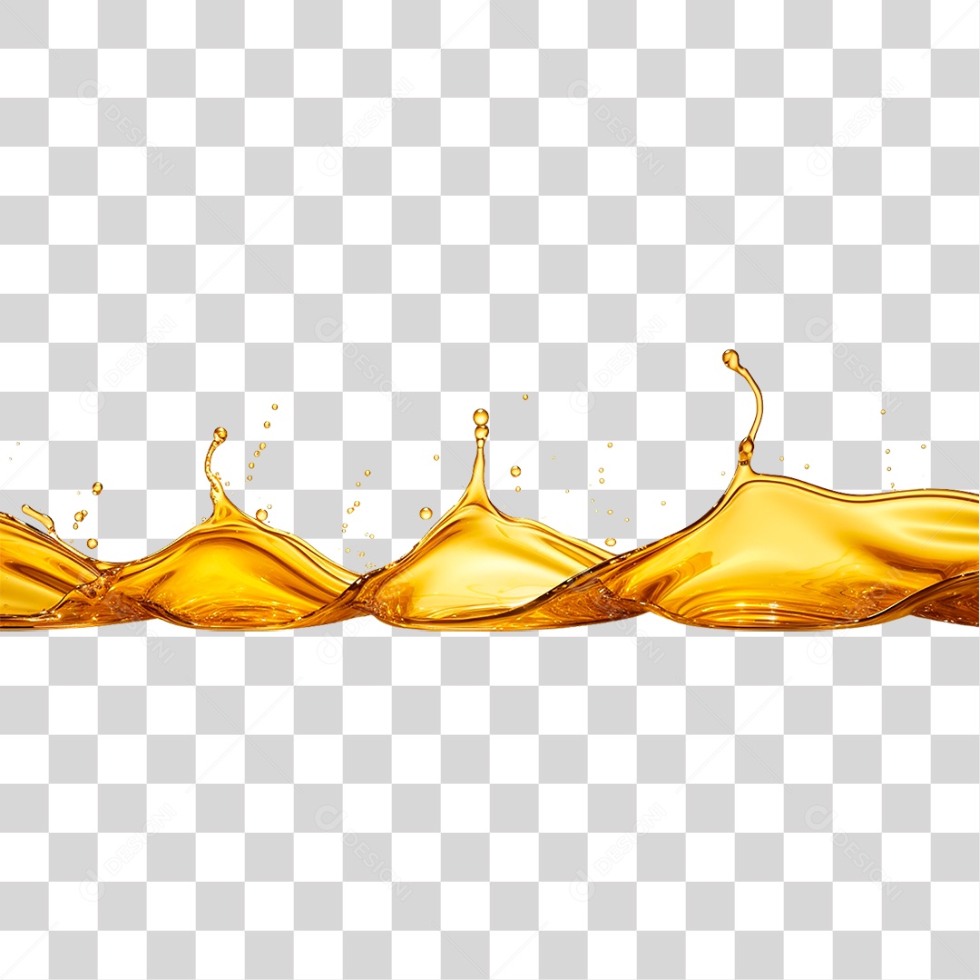 Líquido Viscoso de Cor Amarelada PNG Transparente