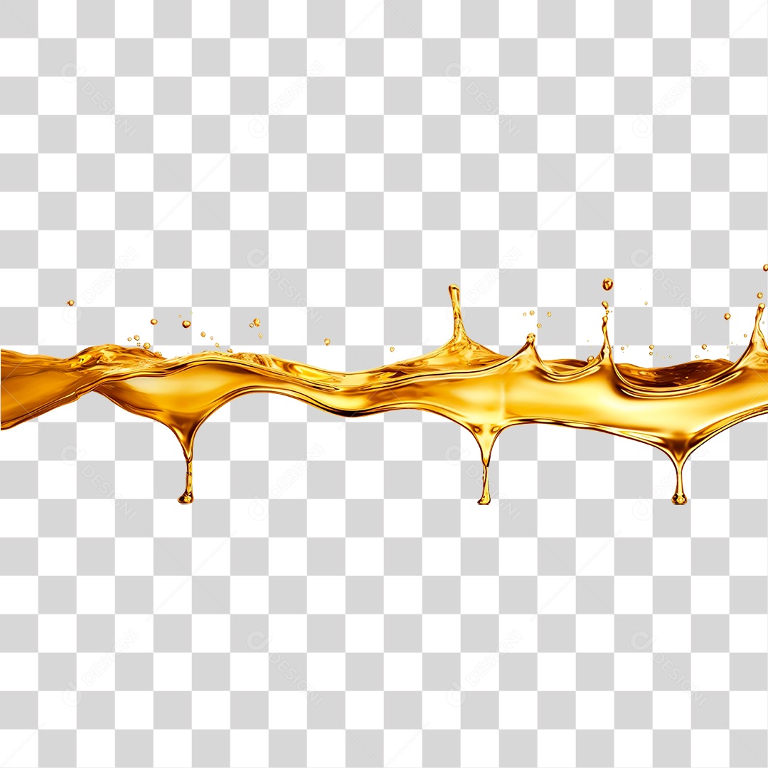 Líquido Viscoso de Cor Amarelada PNG Transparente