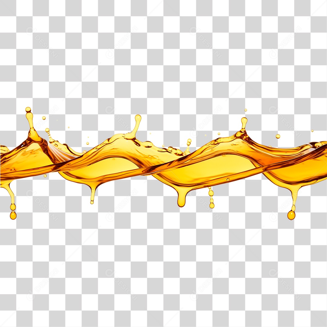 Líquido Viscoso de Cor Amarelada PNG Transparente