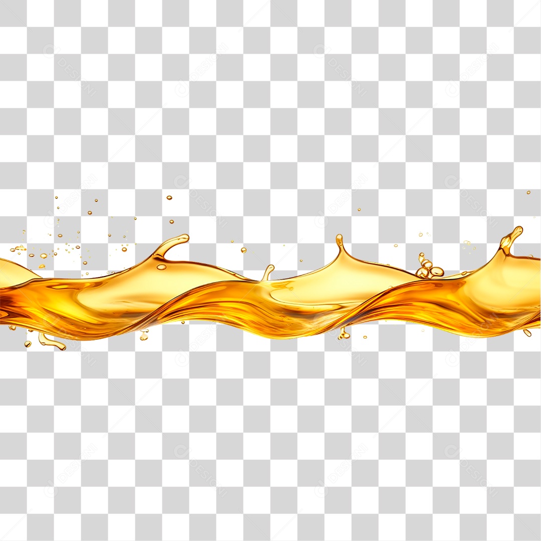 Líquido Viscoso de Cor Aarelada PNG Transparente