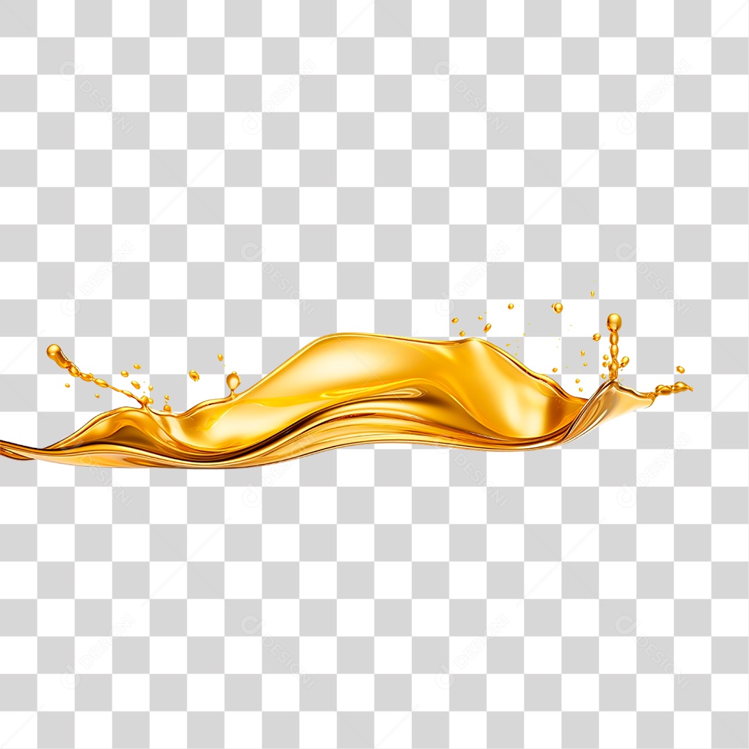 Líquido Viscoso de Cor Amarelada PNG Transparente