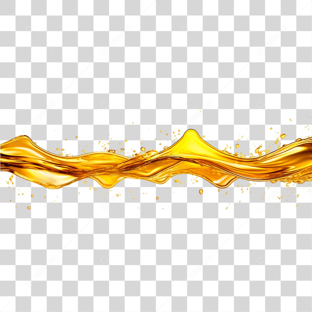 Líquido Viscoso de Cor Amarelada PNG Transparente