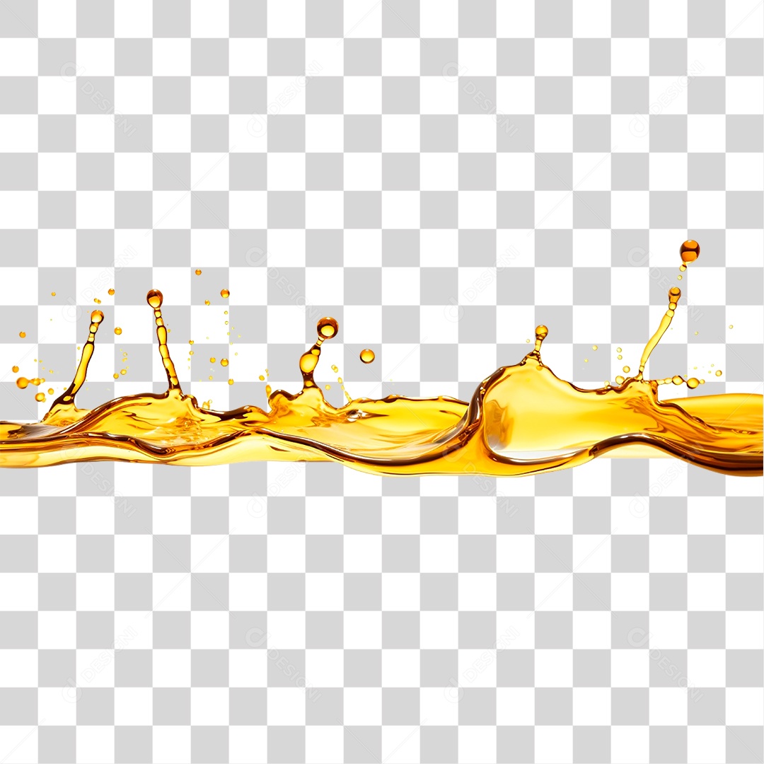 Líquido Viscoso de Cor Amarelada PNG Transparente