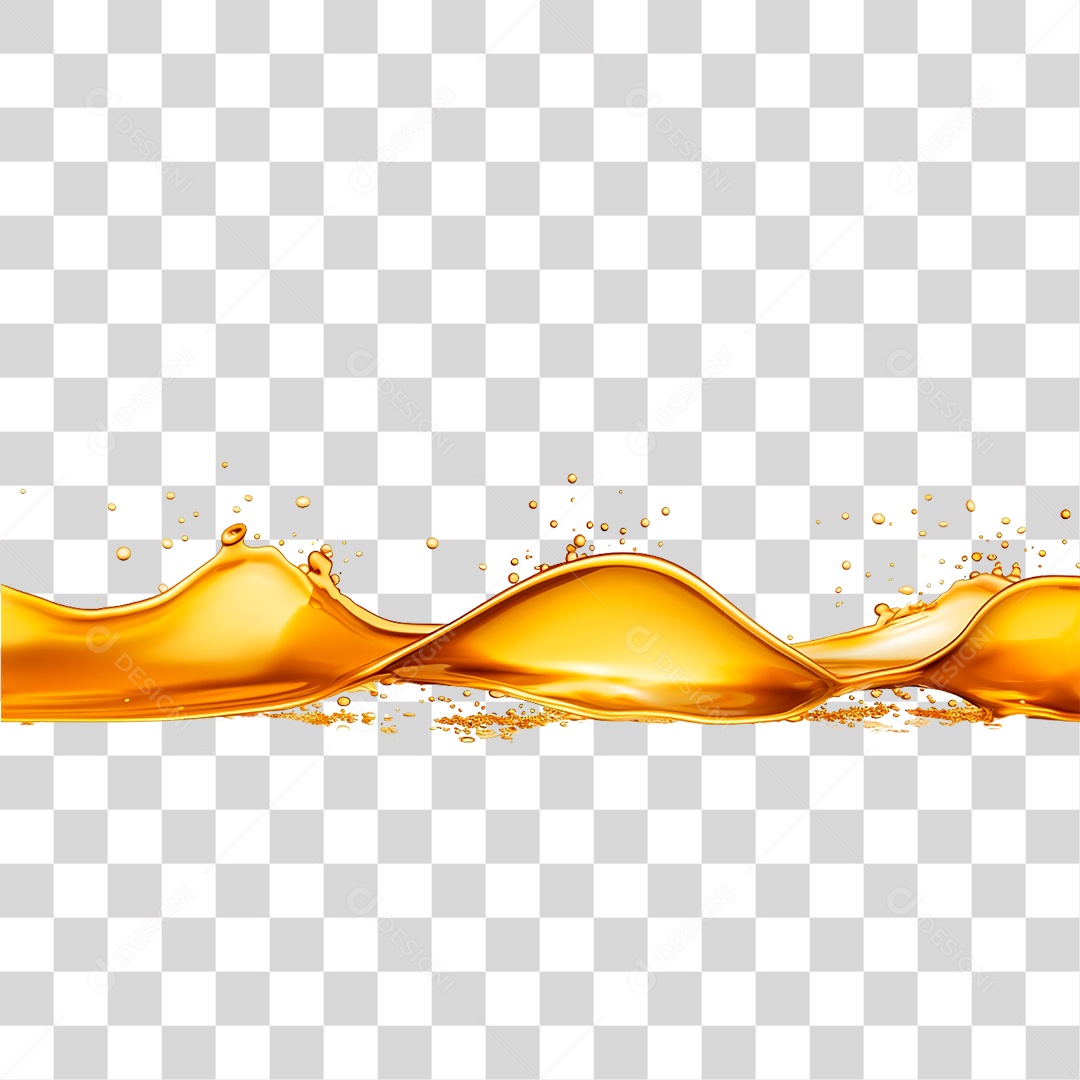 Líquido Viscoso de Cor Amarelada PNG Transparente