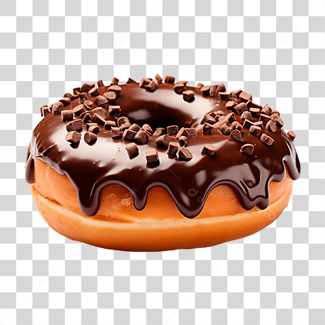 Rosquinha de Chocolate PNG Transparente