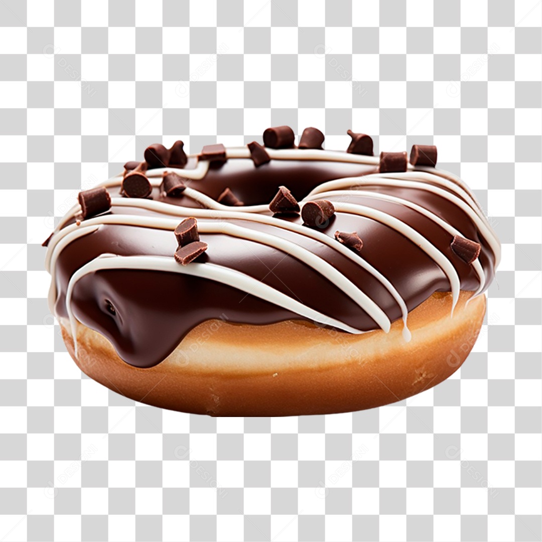 Rosquinha de Chocolate PNG Transparente