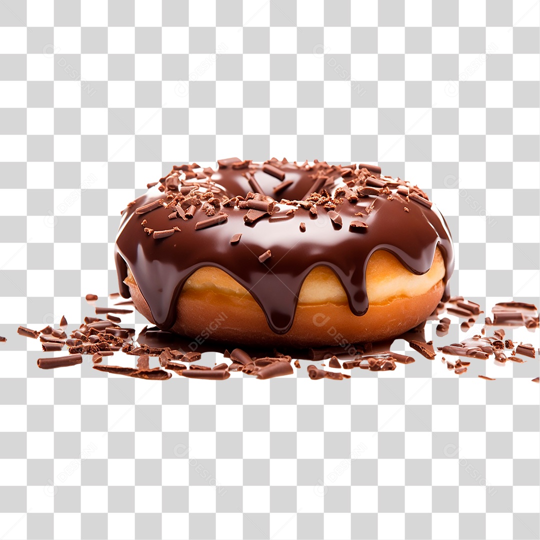 Rosquinha de Chocolate PNG Transparente