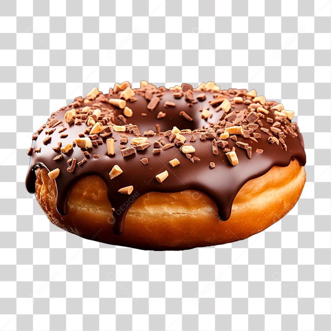 Rosquinha de Chocolate PNG Transparente