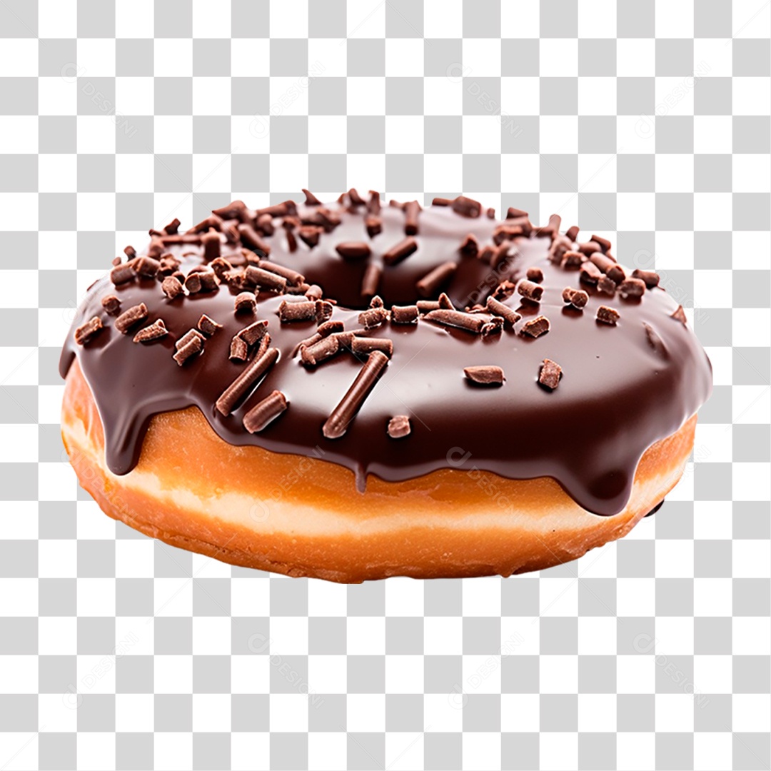 Rosquinha de Chocolate PNG Transparente