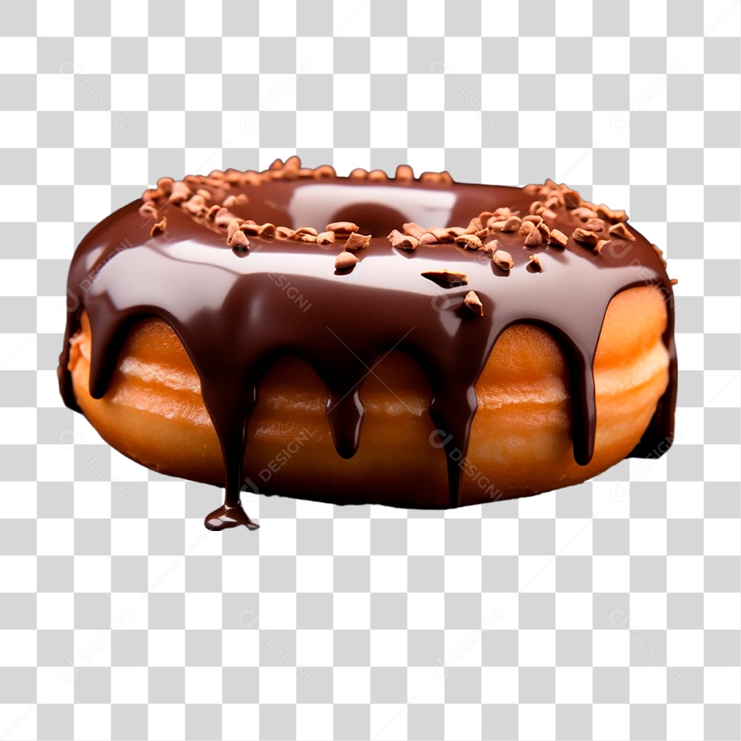 Rosquinha de Chocolate PNG Transparente