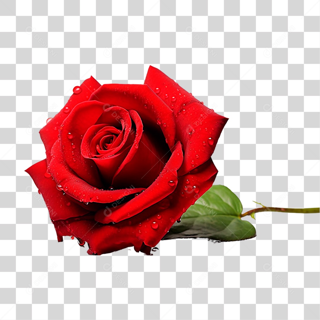 Rosa Vermelha PNG Transparente