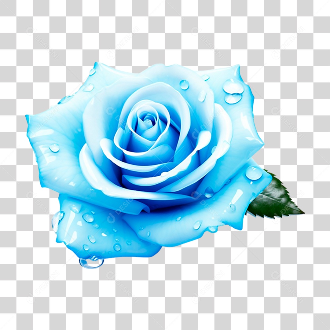 Rosa Azul PNG Transparente