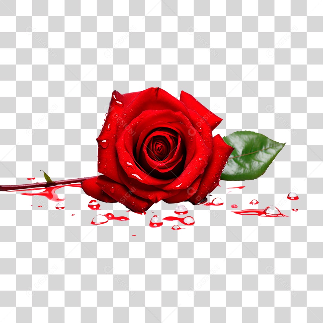 Rosa Vermelha PNG Transparente