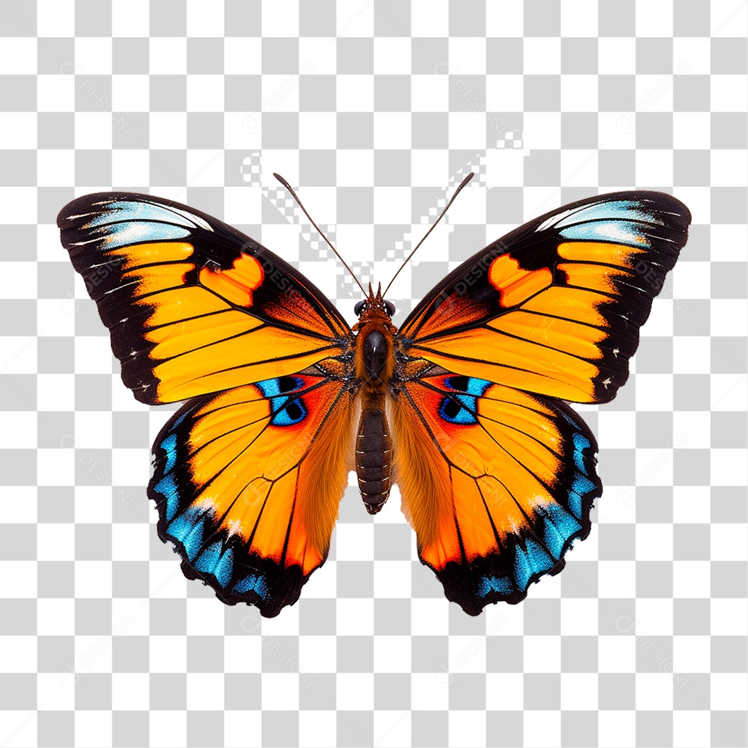 Borboleta Colorida PNG Transparente