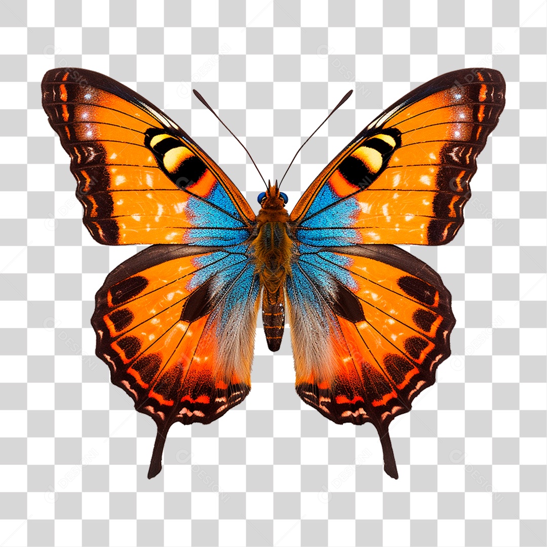 Borboleta Colorida PNG Transparente