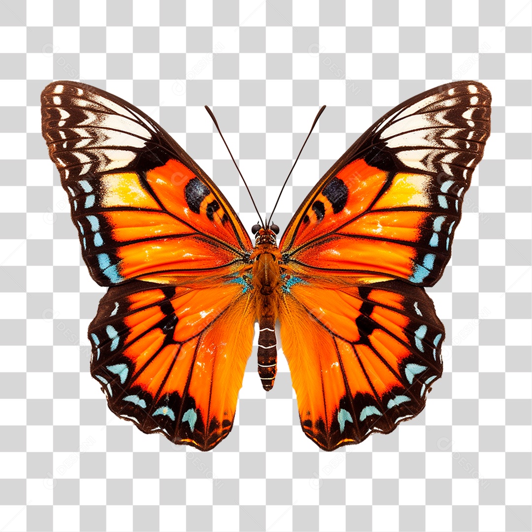 Borboleta Colorida PNG Transparente