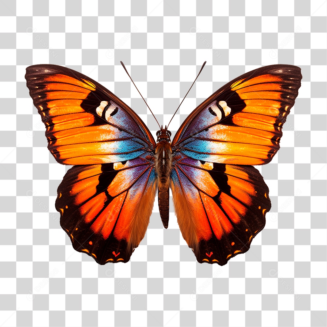 Borboleta Colorida PNG Transparente