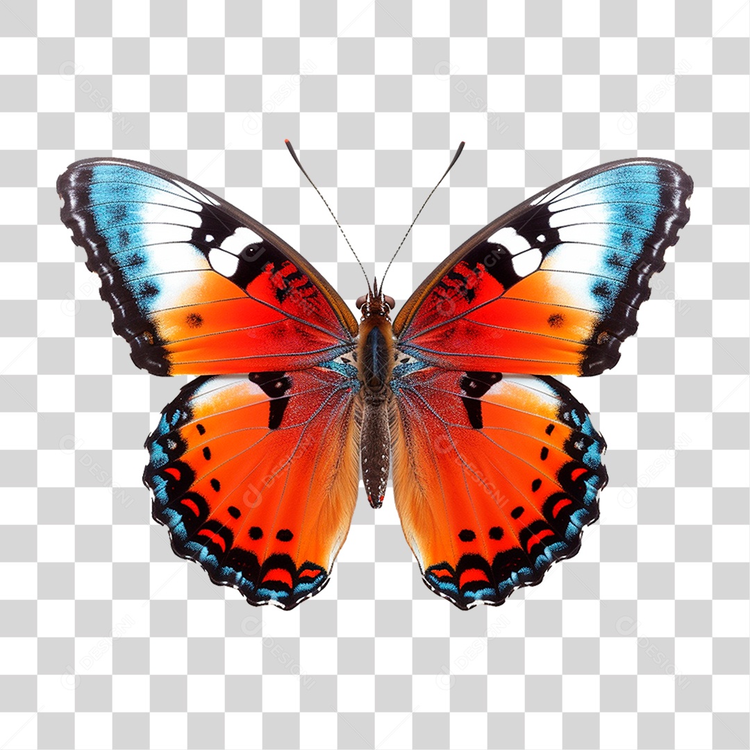 Borboleta Colorida PNG Transparente