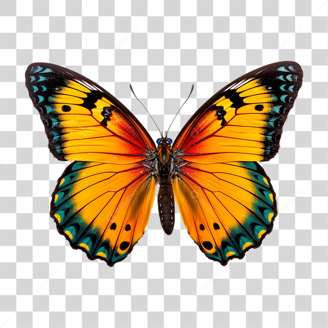 Borboleta Colorida PNG Transparente