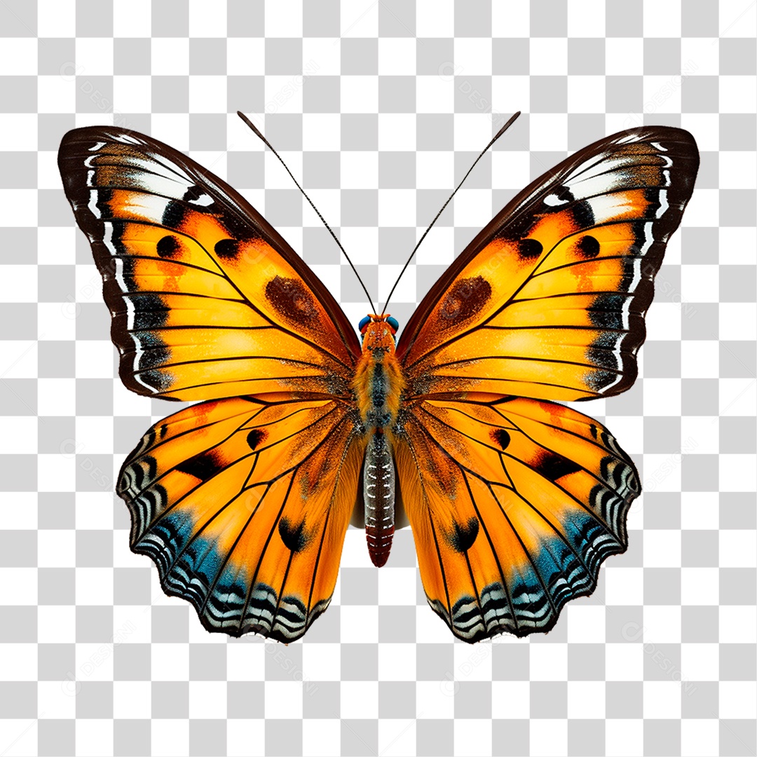 Borboleta Colorida PNG Transparente