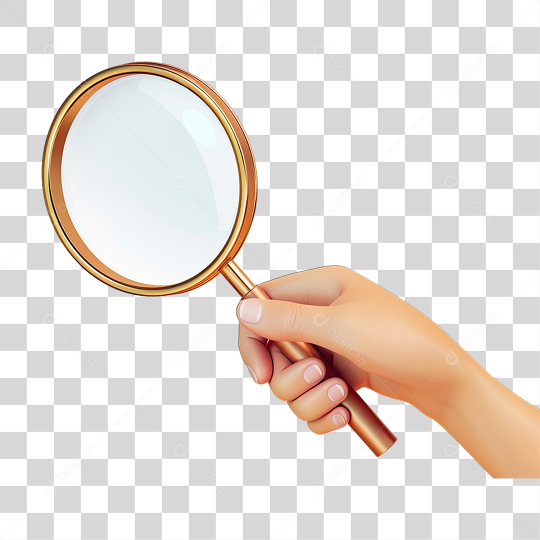 Lupa Metálica PNG Transparente