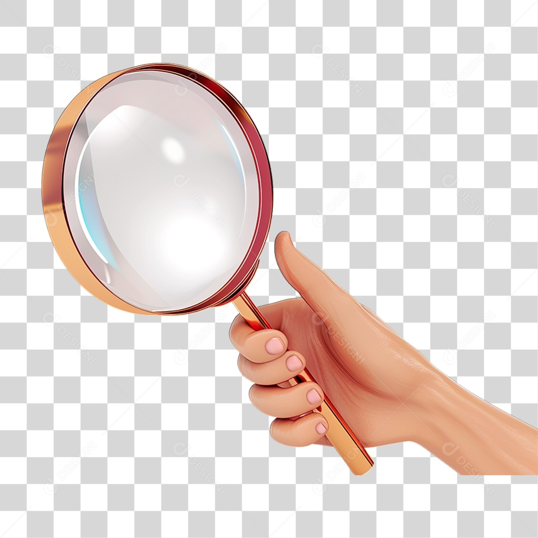 Lupa Metálica PNG Transparente