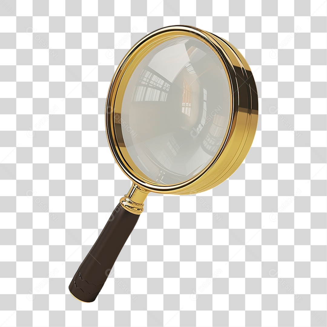 Lupa Metálica PNG Transparente