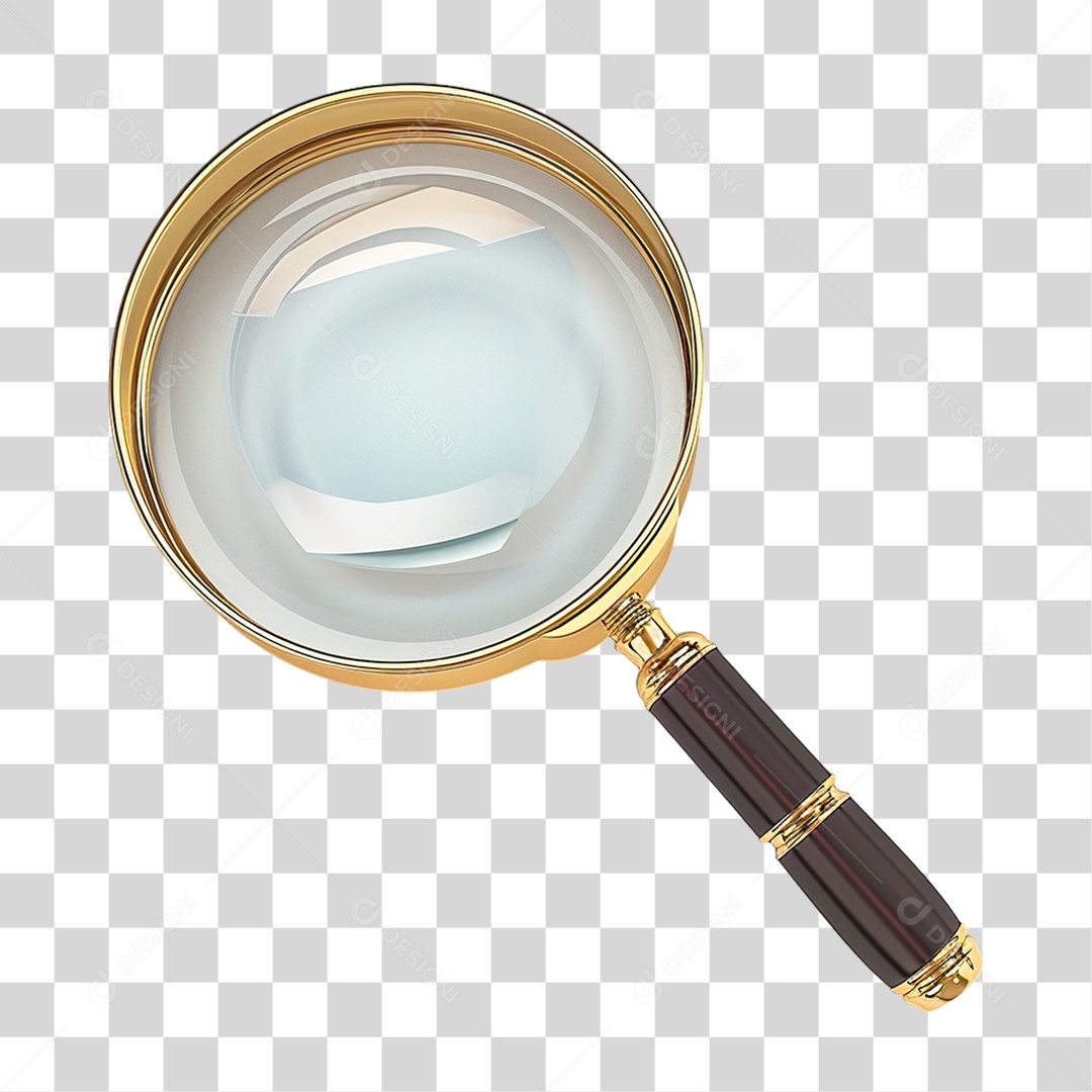 Lupa Metálica PNG Transparente