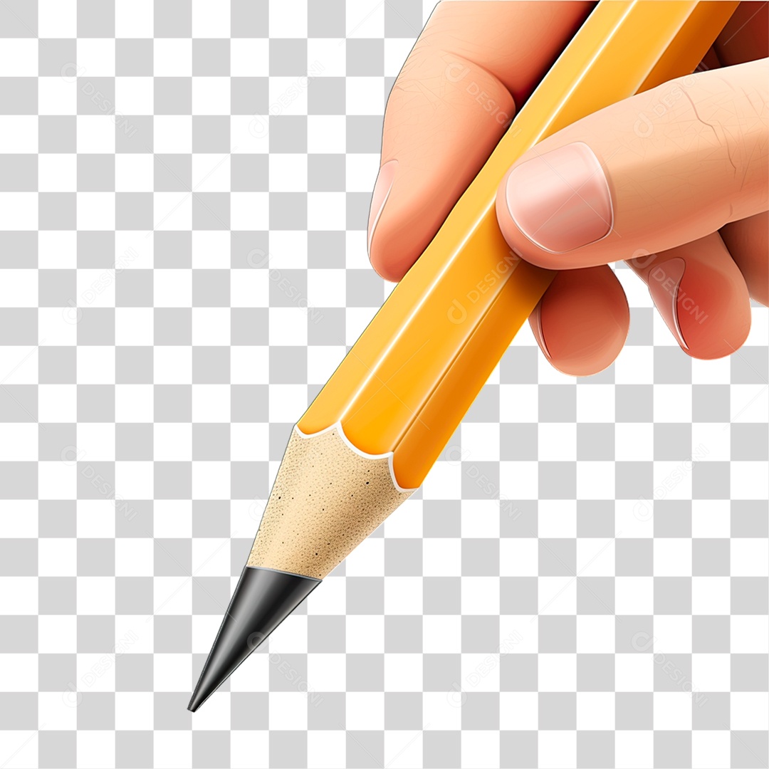 Mão Segurando Lápis Assinatura Escritório PNG Transparente