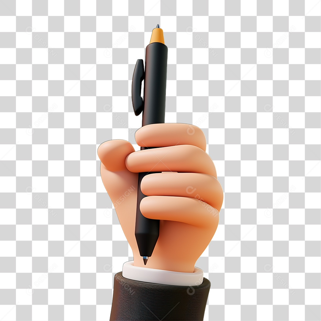 Mão Segurando Caneta PNG Transparente