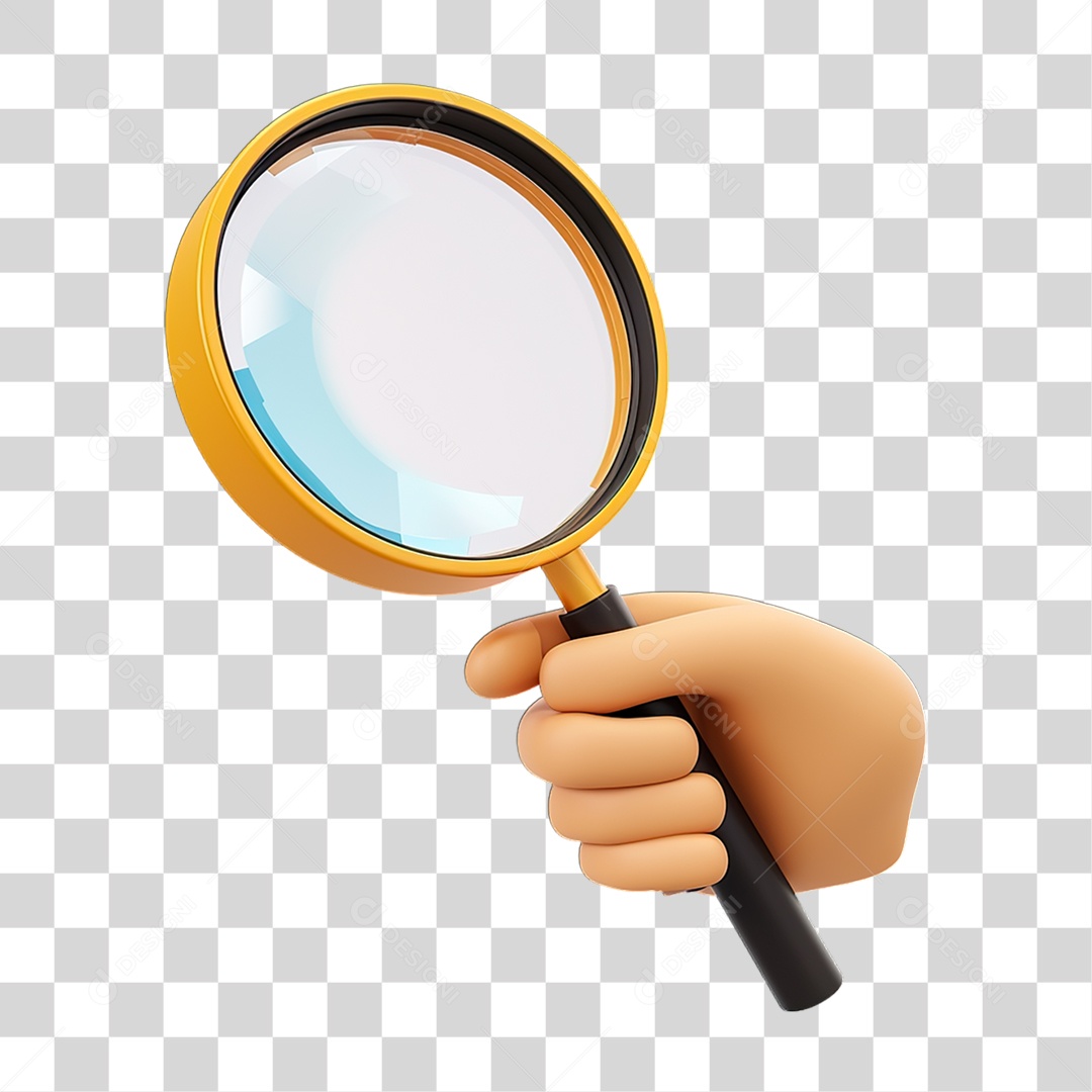 Lupa Metálica PNG Transparente