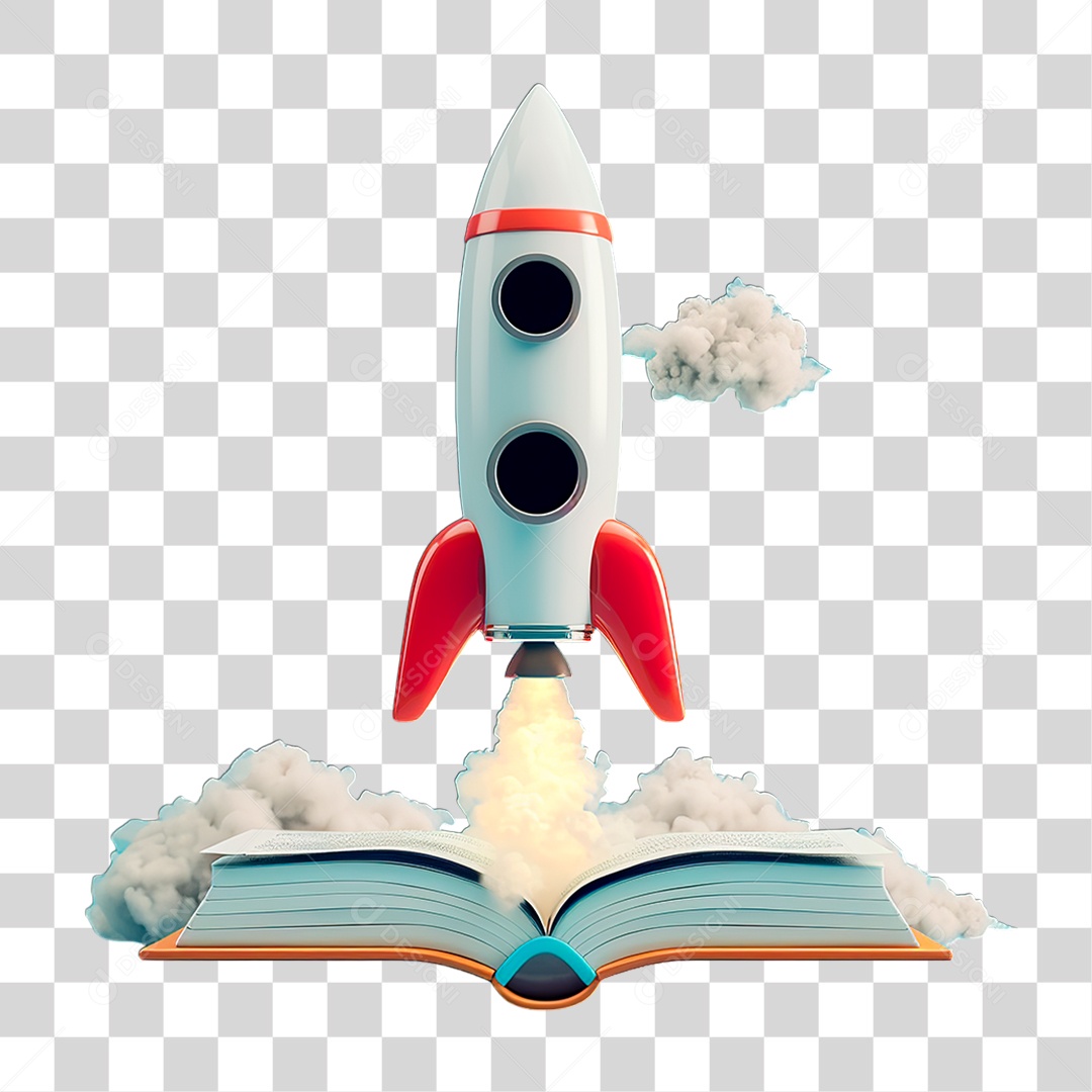 Livro Foguete PNG Transparente