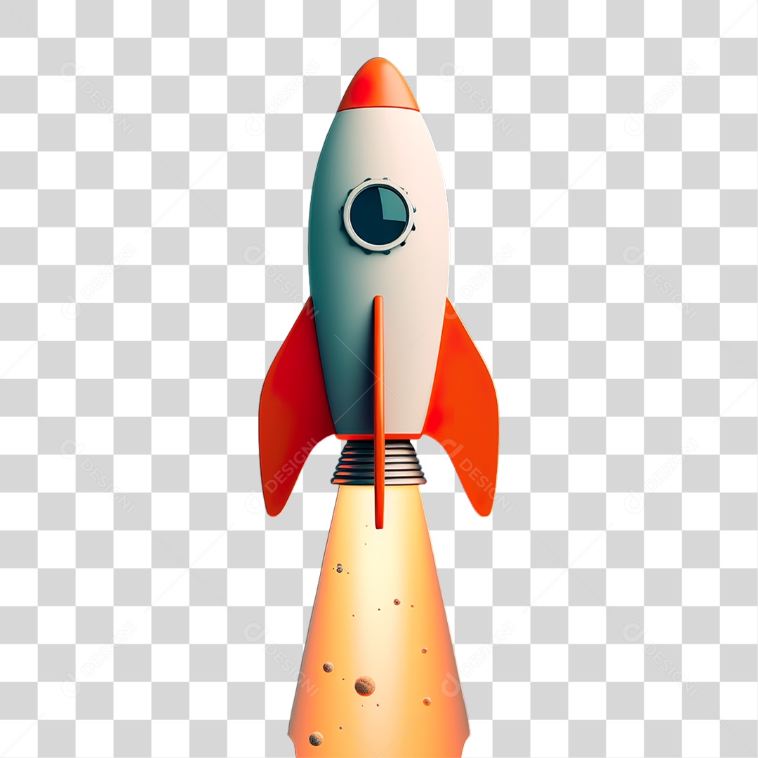 Foguete Espacial PNG Transparente