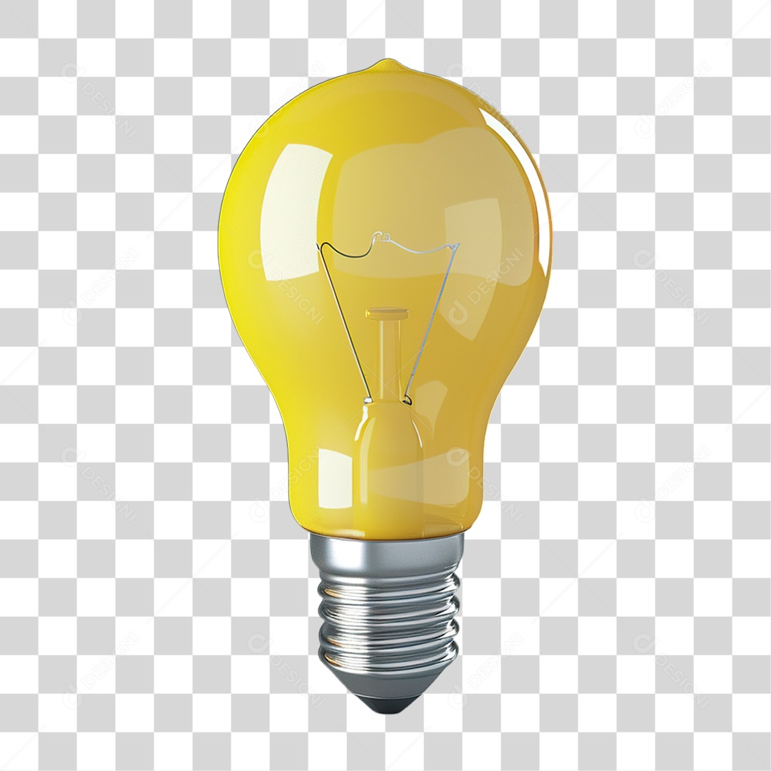 Lâmpada Amarela PNG Transparente