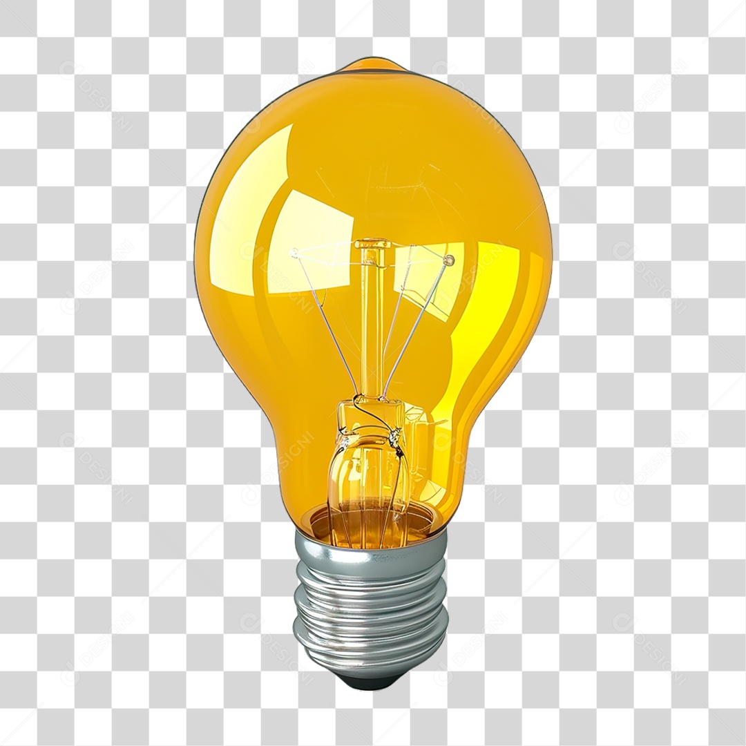 Lâmpada Amarela PNG Transparente