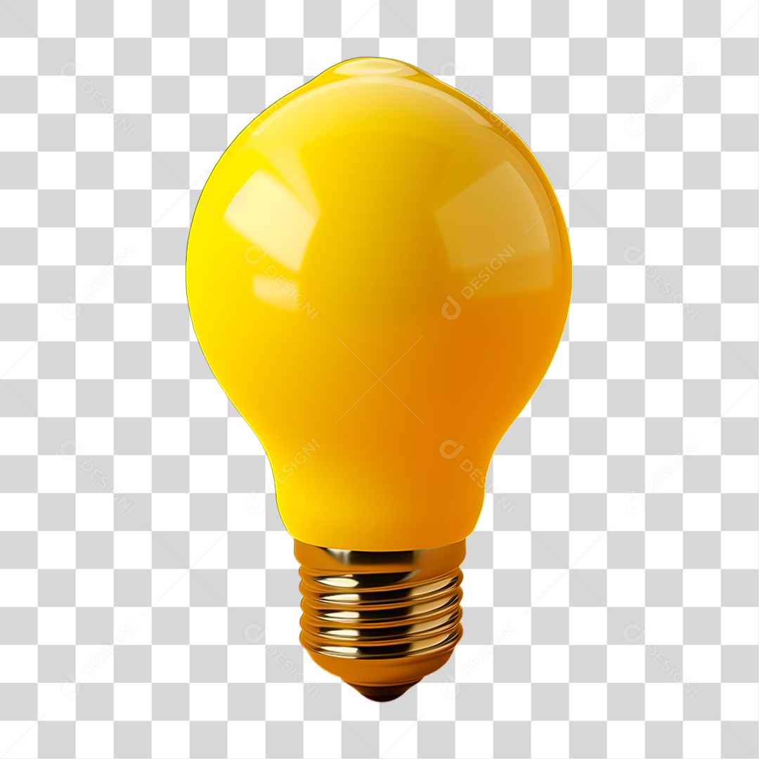 Lâmpada Amarela PNG Transparente