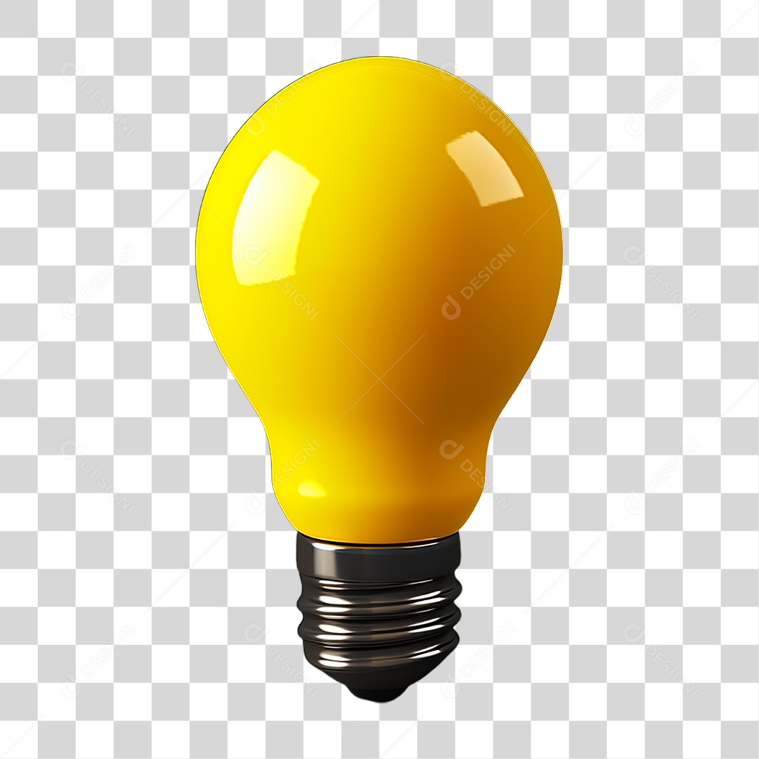 Lâmpada Amarela PNG Transparente