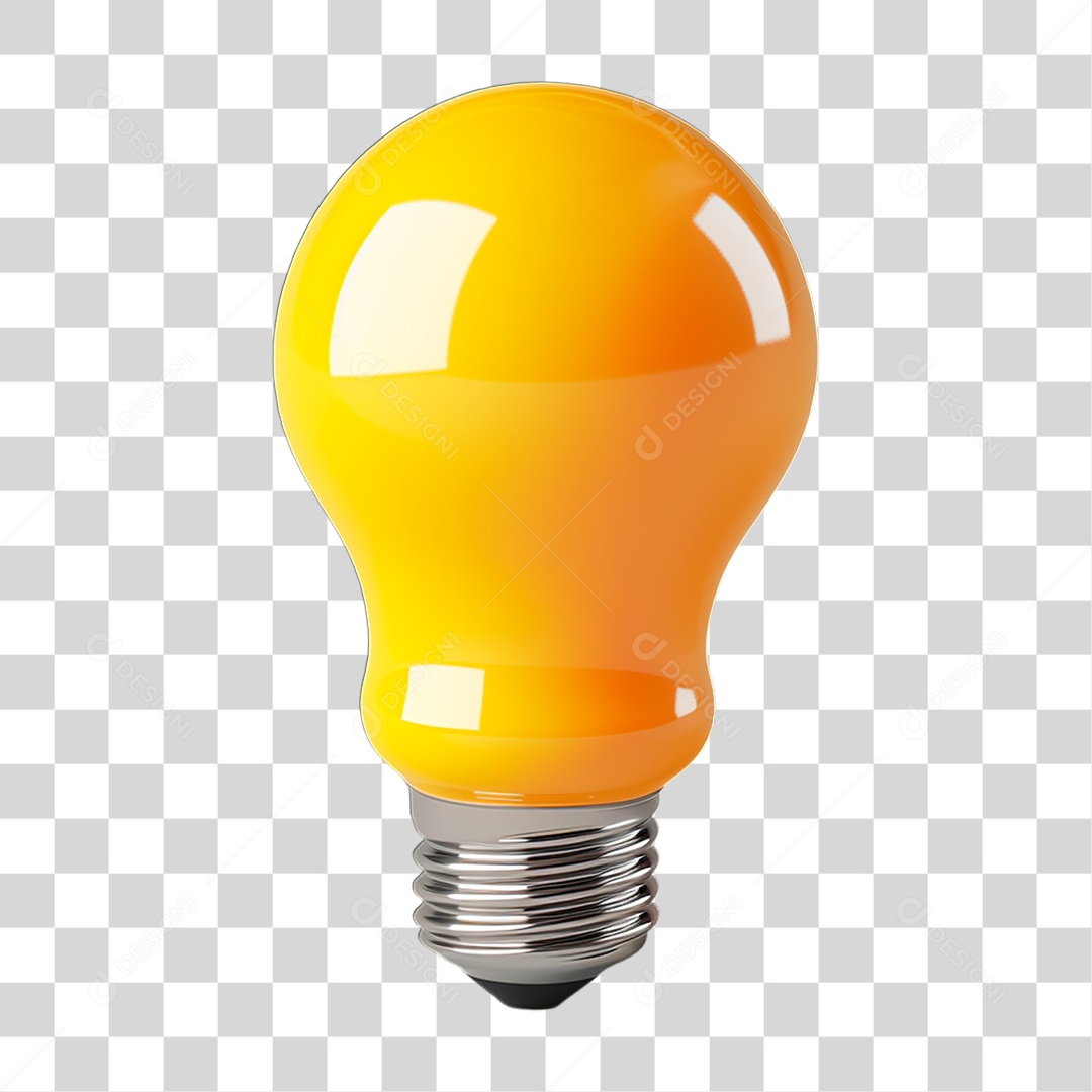 Lâmpada Amarela PNG Transparente