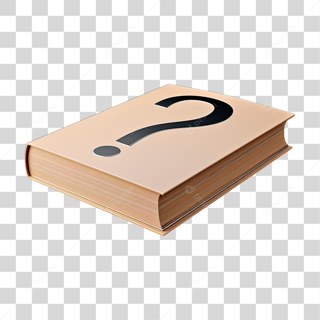 Livro com Ponto Interrogação PNG Transparente