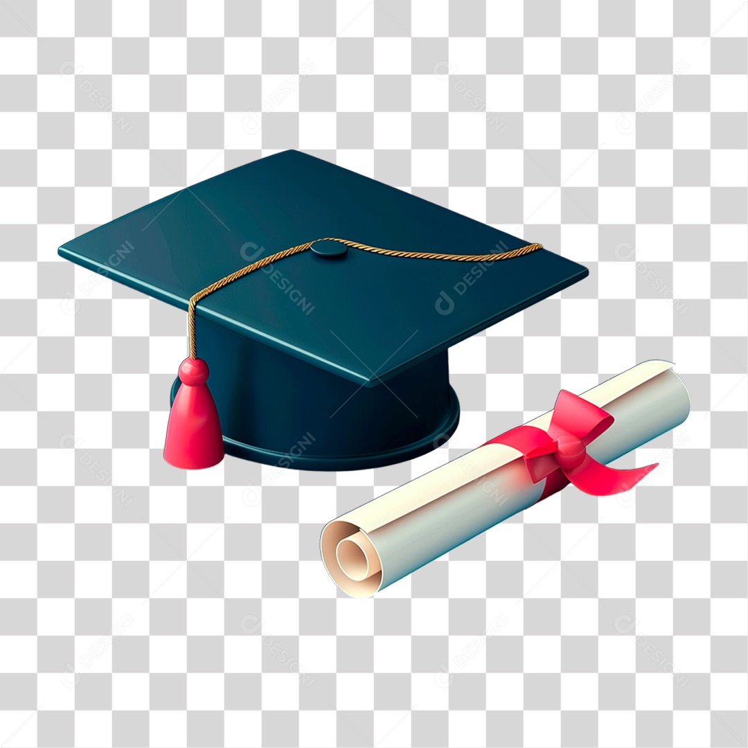 Chapéu Formatura Diploma PNG Transparente