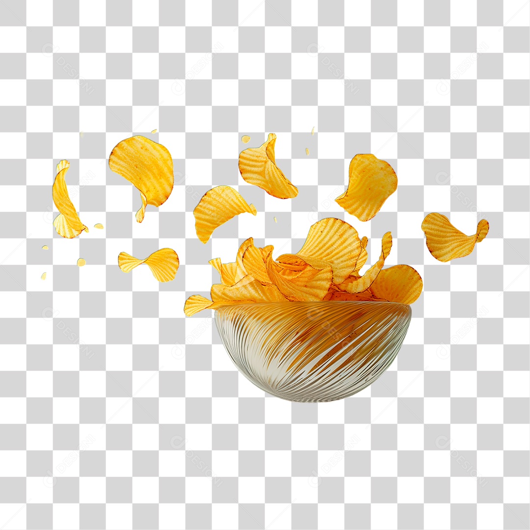 Tigela Batata Frita PNG Transparente