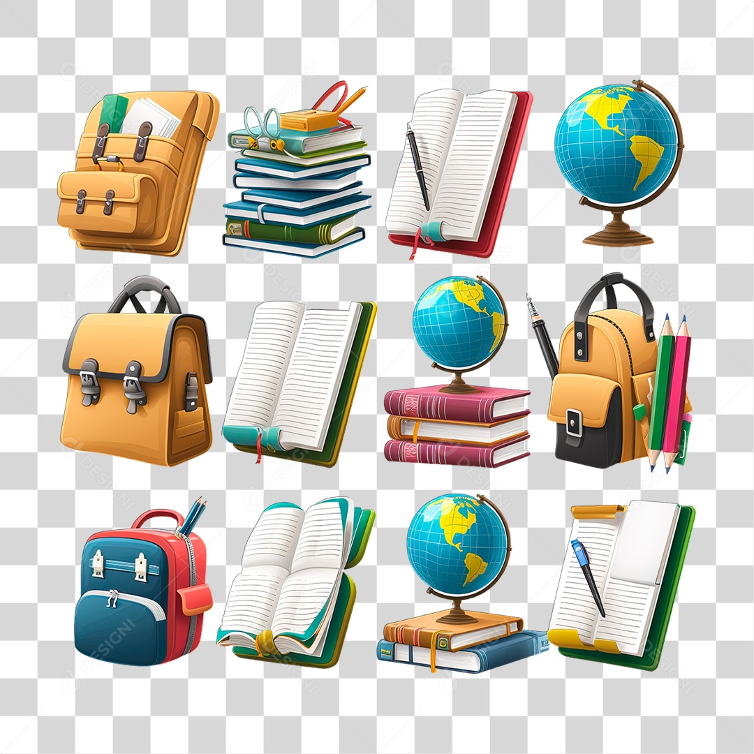 Livros Bolsa PNG Transparente