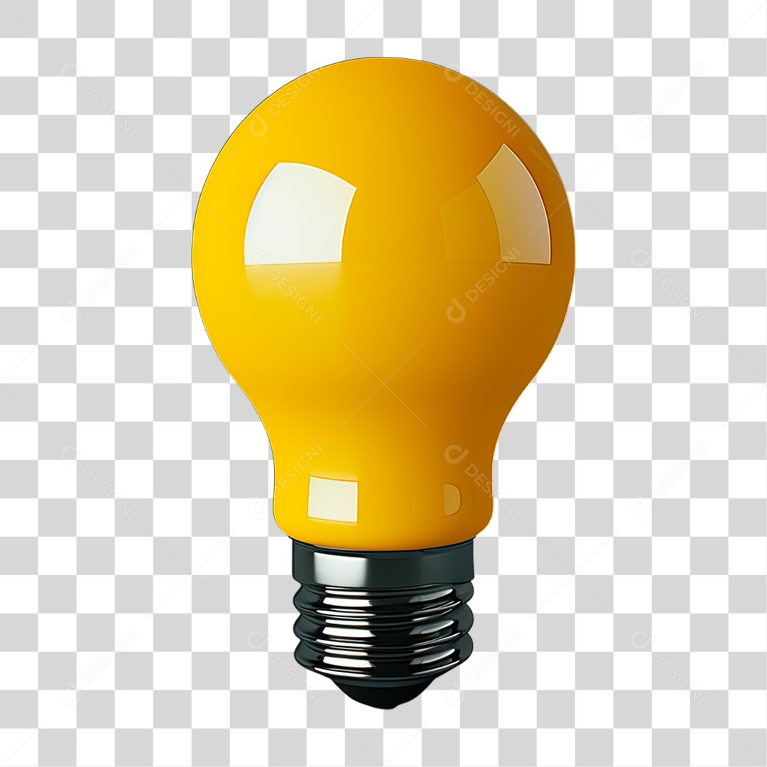 Lâmpada Amarela PNG Transparente