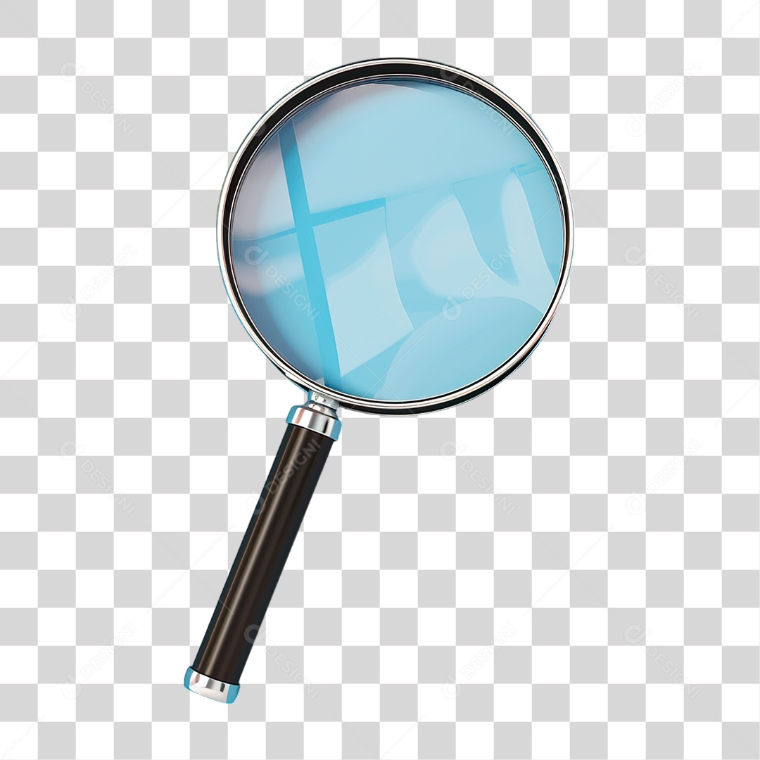 Lupa Metálica PNG Transparente