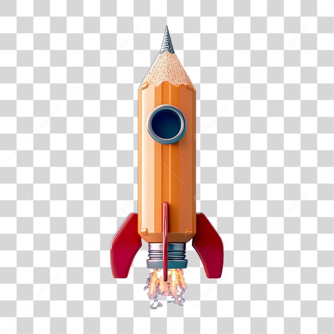 Foguete Espacial PNG Transparente