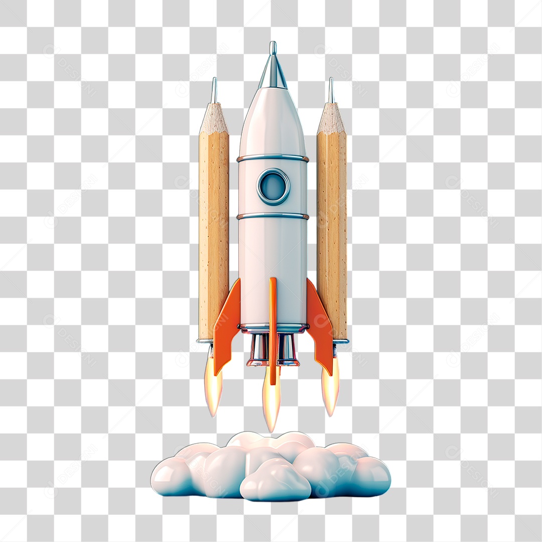 Foguete Espacial PNG Transparente